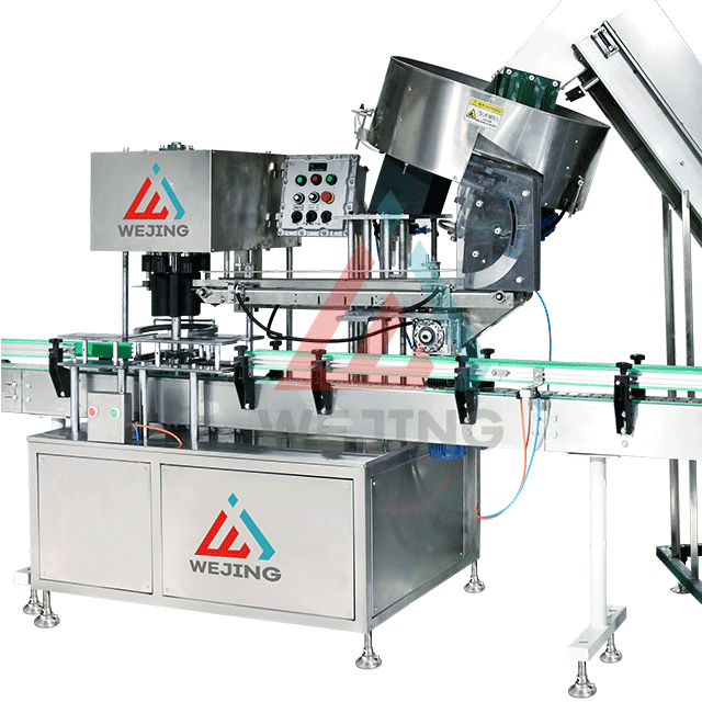 Stroj za hitro samodejno vstavljanje in pritrjevanje plastičnih pokrovčkov