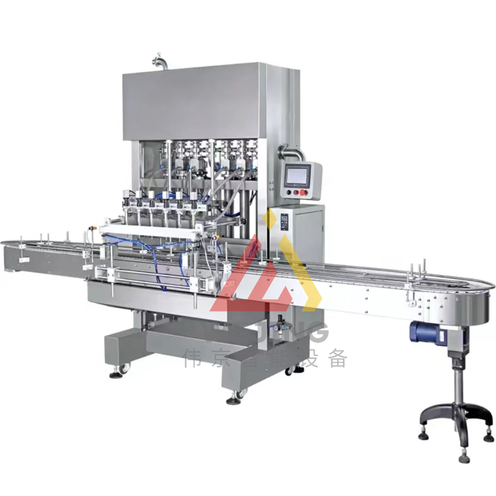 Otomatik &Ccedil;oklu 4 6 8 10 Dolum Kafaları Nozullar Doğrusal D&uuml;z &Ccedil;izgi Pistonlu Şampuan Sıvı Sabun Kozmetik Dolum Makinesi