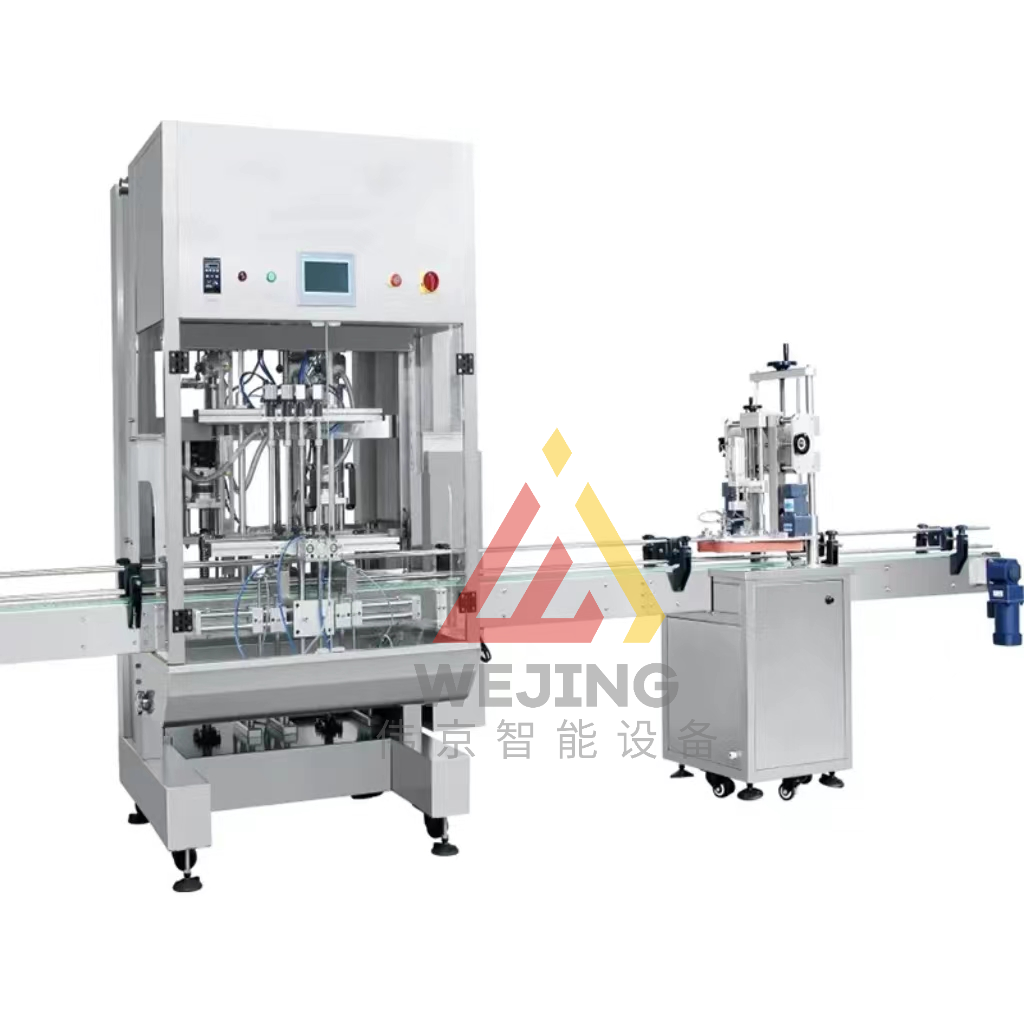 Otomatik &Ccedil;oklu 4 6 8 10 Dolum Kafaları Nozullar Doğrusal D&uuml;z &Ccedil;izgi Pistonlu Şampuan Sıvı Sabun Kozmetik Dolum Makinesi