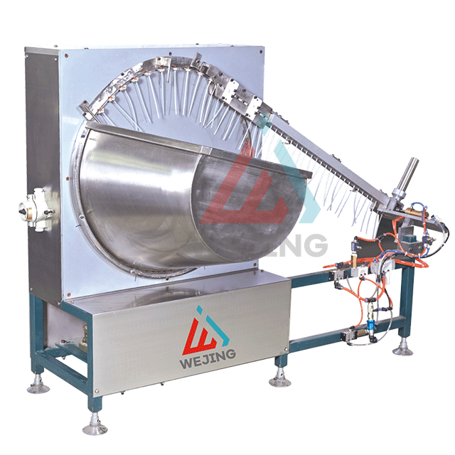 Automatick&yacute; stroj s vložen&yacute;m ventilem pro plně automatickou linku na plněn&iacute; aerosolu