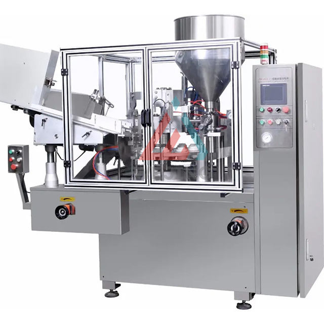 ავტომატური პლასტიკური მილის შევსების და დალუქვის მანქანა