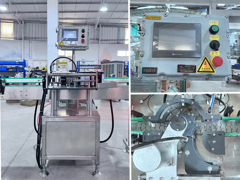 QGJ70 Automatska linija za punjenje aerosola za podmazivanje - Visoka preciznost &plusmn;1% 60-70 limenki u minuti