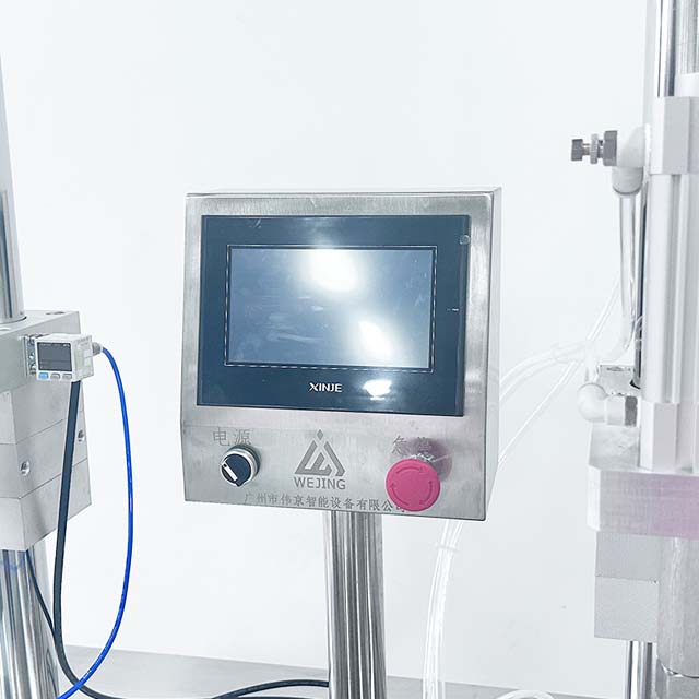 प्रेसर डिटेक्शन गेजको साथ अर्ध स्वचालित BOV एयरोसोल फिलिंग मेसिन