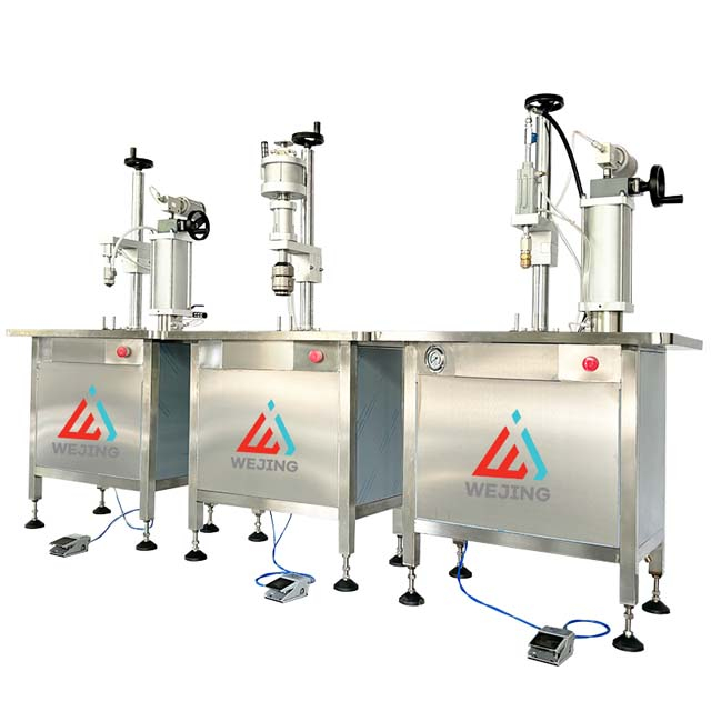 Tvornička cijena Mala poslovna poluautomatska mašina za punjenje aerosolnih limenki Mašina za punjenje limenki za osvježivač zraka 