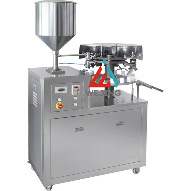 Toothpaste Tube Filling Machine At Sealing Machine