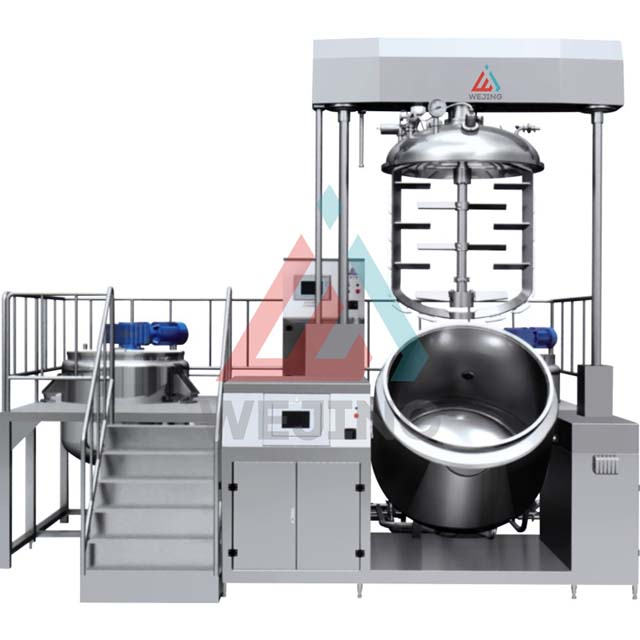 Вакуумны гамагенізатар, эмульгатар, ласьён для цела, машына для вырабу крэму для твару з верхнім гамагенізатарам