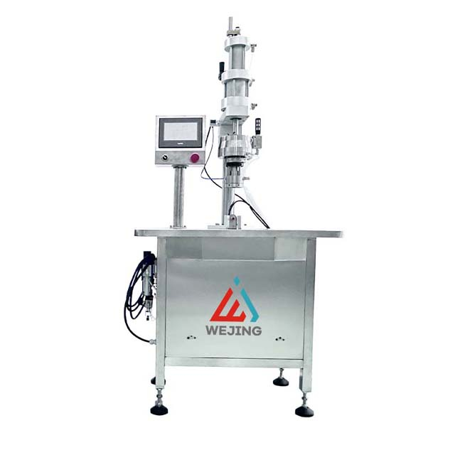 भल्भ वायमेटिक एयरोसोल ग्यास भरिने क्रिम्पिङ मेसिनमा अर्ध स्वचालित झोला