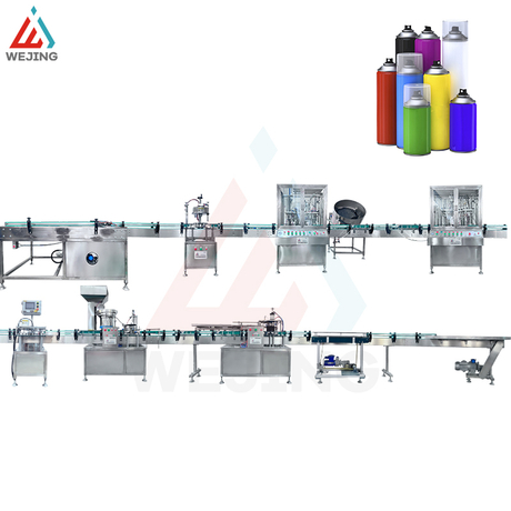 Aerosol Paint Spray Filling Line 60-70 Lata Bawat Min